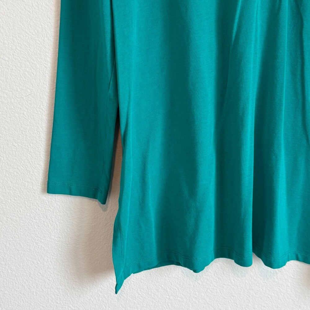 Soft Surroundings Tracee Pullover Tunic Teal Snap… - image 4